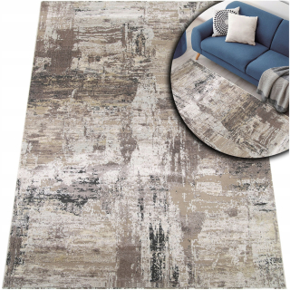 MÄKKÝ KOBEREC LAILA 2498 PRE HALLEY HNEDÁ SIVÁ HRUBÝ LOFT 160x230cm